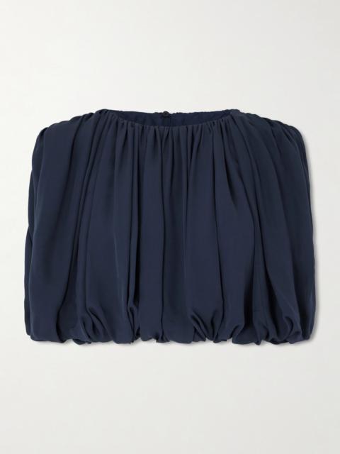 Penelope Pleated Silk-crepe Top