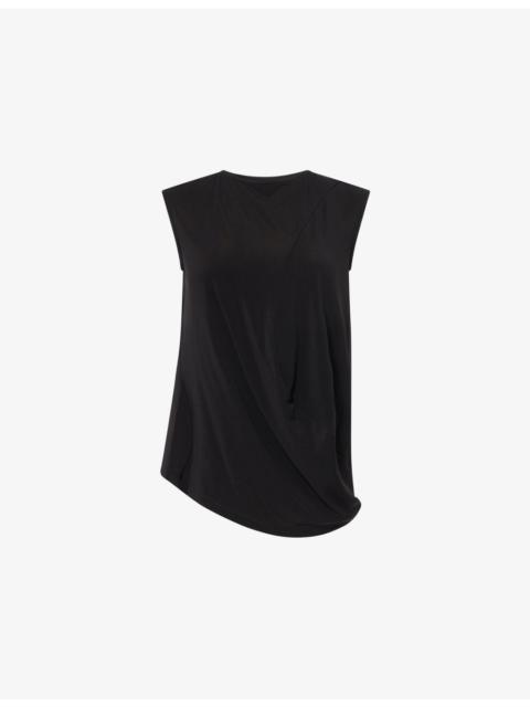 Draped Sleeveless Woven Top