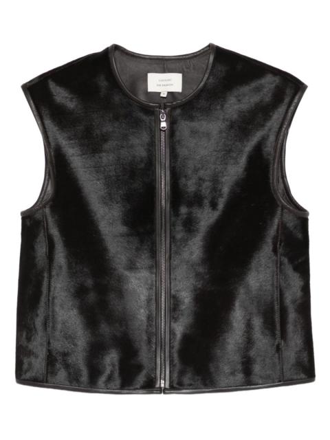 sleeveless zip-front vest