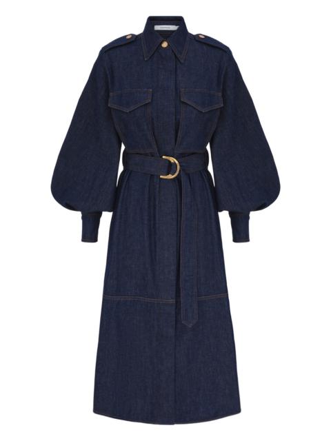 DENIM CARGO MIDI DRESS