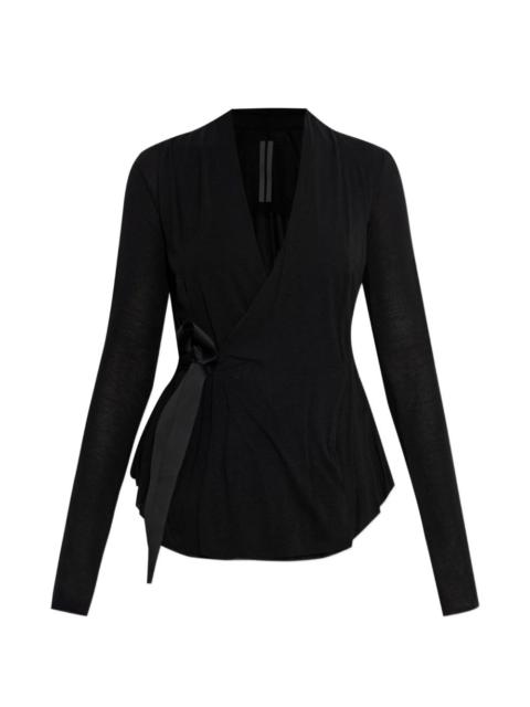 tie-front long-sleeve cardigan