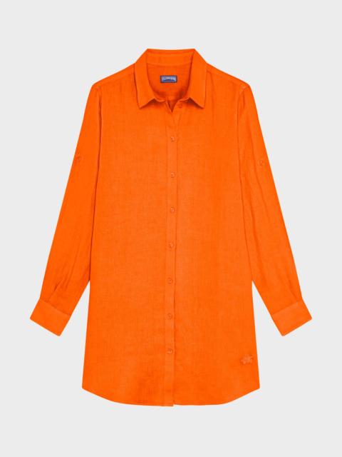 WOMEN SHIRT DRESS SOLID