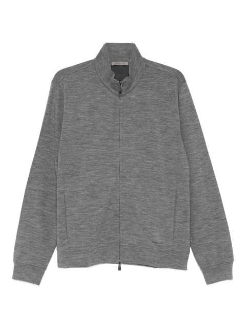 zip-up cardigan