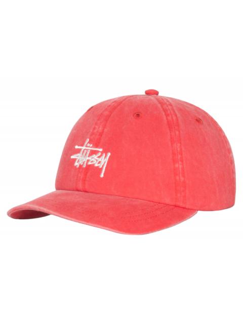 Stussy Low Profile Basic Washed Strapback Raspberry