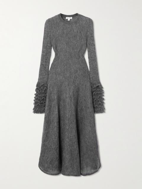 Ruffled Mohair-blend Midi Dress