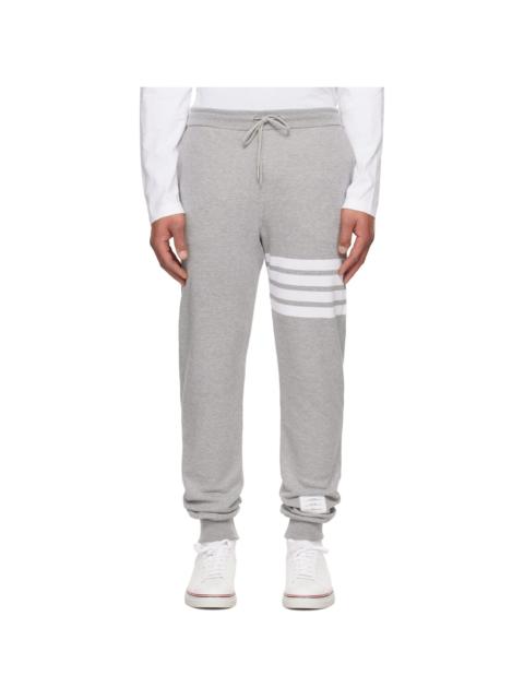 Gray Classic Loopback 4-Bar Sweatpants
