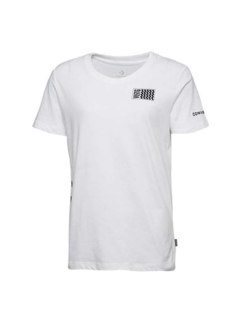(WMNS) Converse Voltage T-Shirt 'White Black' 10017752-A02