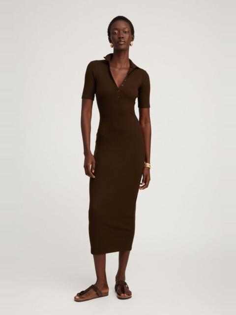 AMERICANO RIB POLO MAXI DRESS