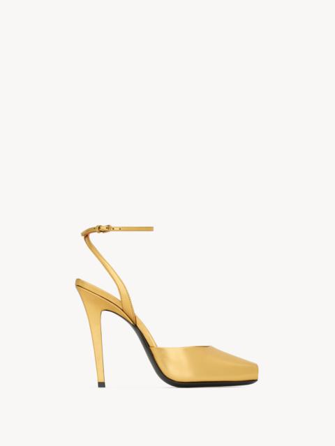 LA SCANDALE SANDALS IN METALLIC LEATHER