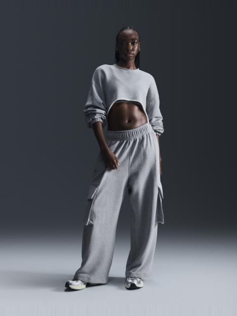 Nike Sportswear Women's Low-Rise Oversized French Terry Open-Hem Pants