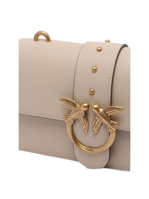logo-embellished flap shoulder bag
