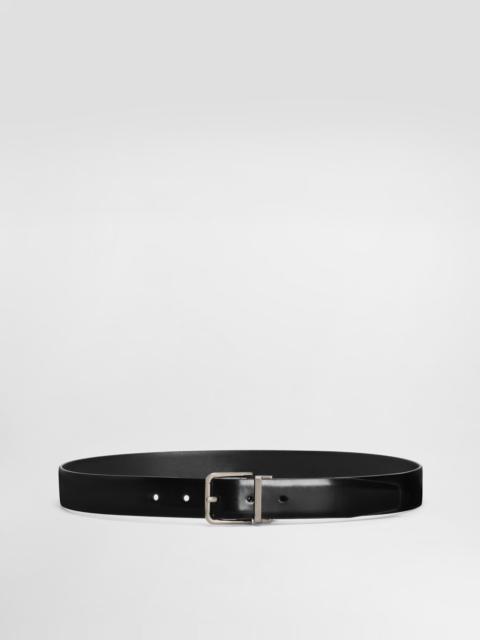 Brushed calfskin belt