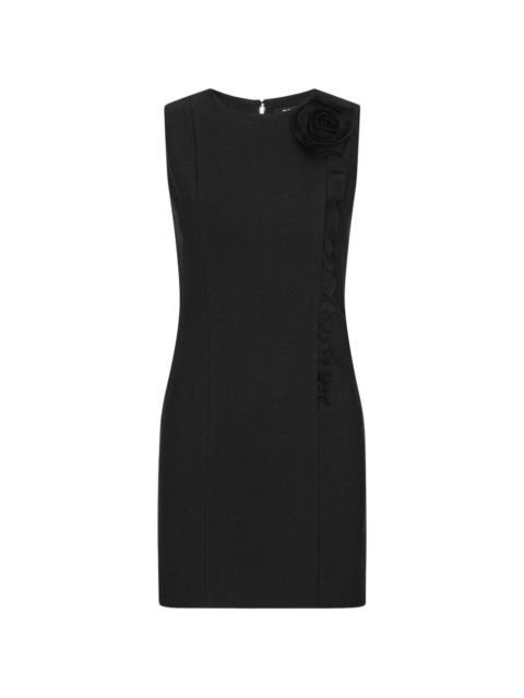 flower ruffled mini dress