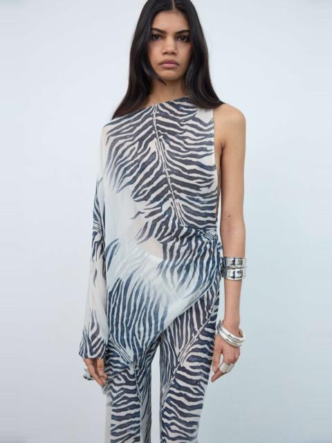 MAHA TOP IN ZEBRA PRINT GEORGETTE