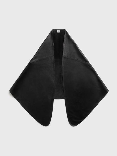 Big leather scarf black