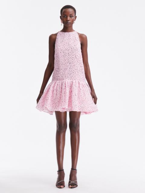 EYELASH FIL COUPÉ DROP WAIST DRESS