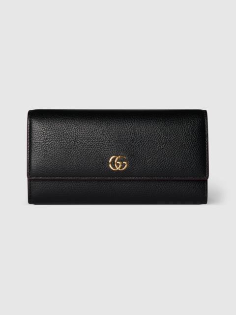 Bi-color GG Marmont continental wallet
