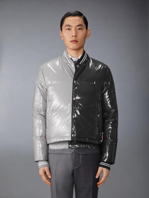 Funmix Glossy Tech Down Fill Detachable Hood Bomber
