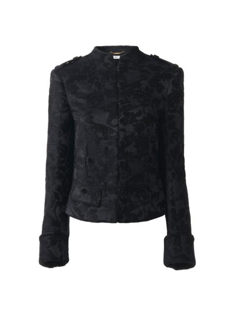FITTED JACKET IN FLORAL VELVET