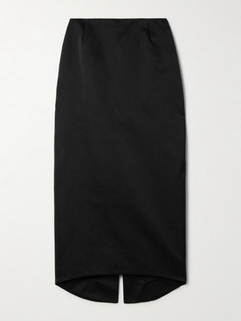 Recycled Duchesse-satin Midi Skirt