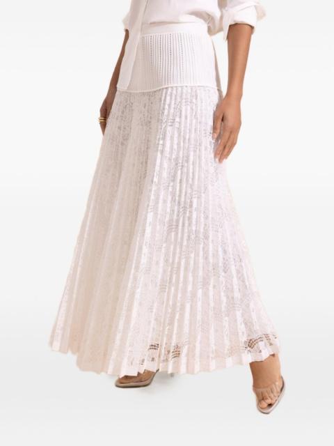 Verona pleated midi skirt