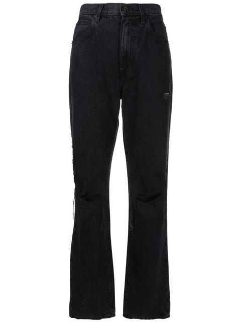 London ripped-detailed jeans