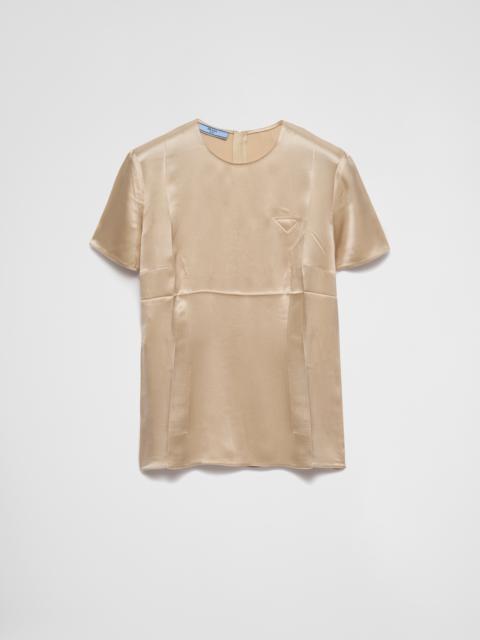 Satin crepe top