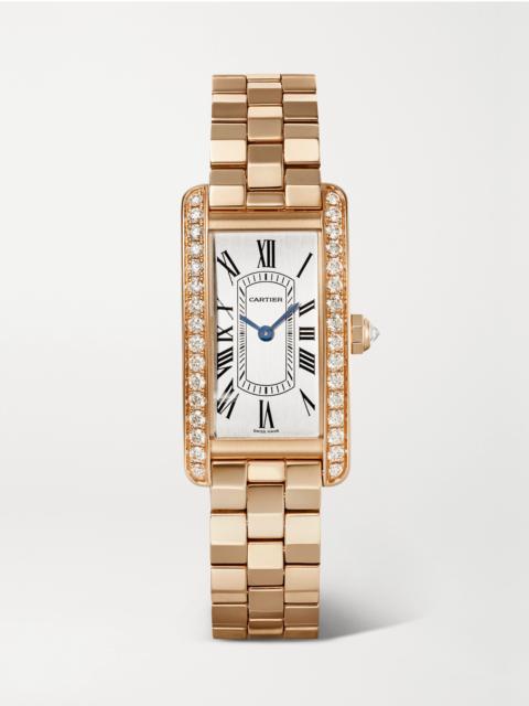 Tank Américaine 35.4mm Small 18-karat Rose Gold Diamond Watch