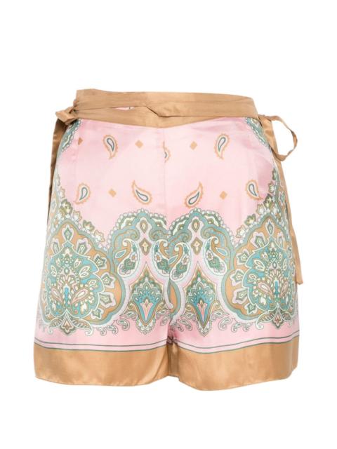 Merengue paisley-print tie-waist pareo