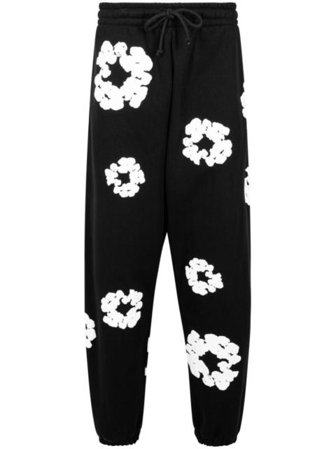 Cotton Wreath-print track pants