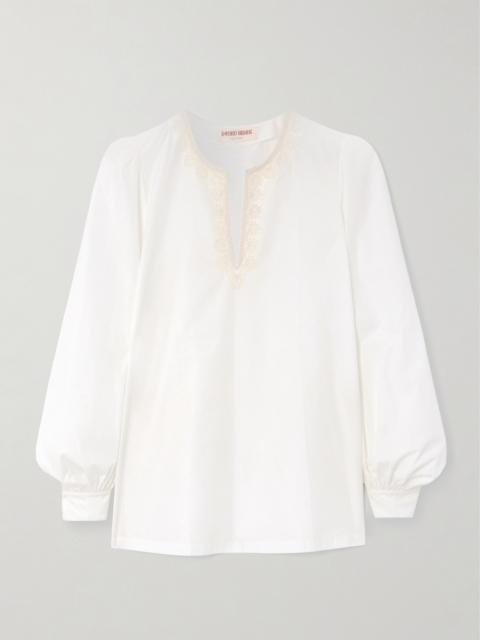 Vera Embroidered Cotton-blend Shirt