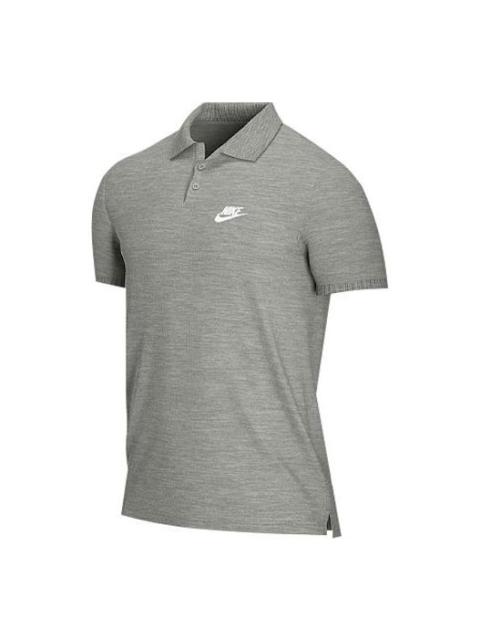 Men's Nike Lapel Short Sleeve Gray Polo Shirt CN8765-063