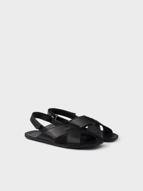 Decò leather crisscross sandals