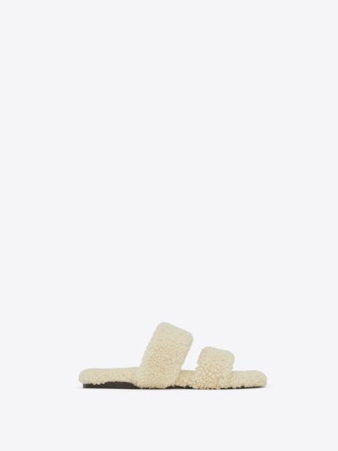 bleach slides in shearling