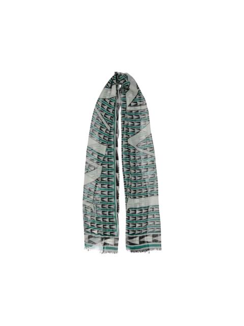 geometric-print logo scarf