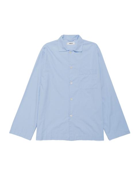Tekla Poplin Pyjama Shirt Shirt Blue