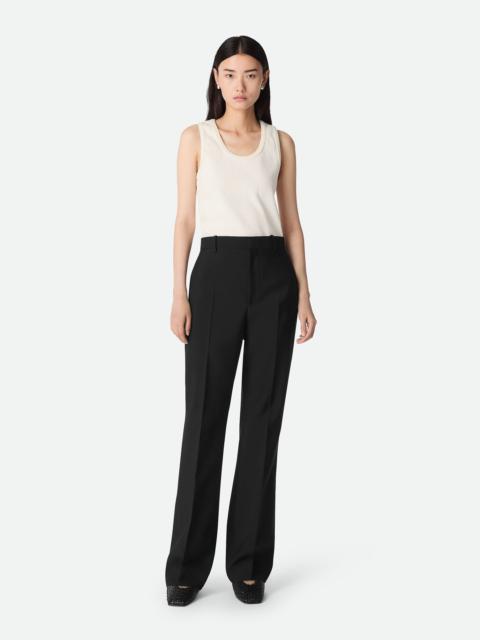 Light Wool Flared Trousers
