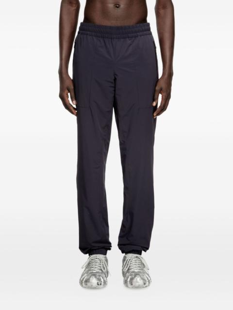 zip-pocket elastic-waist trousers