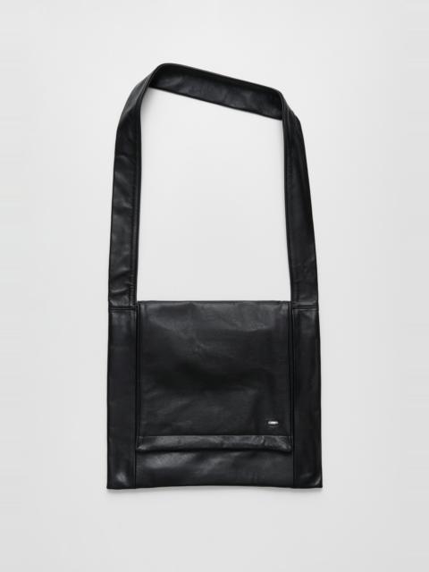 Slim Bag Malleable Black Bull Hide