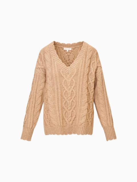 Croisette Cashmere Cable Knit Pullover