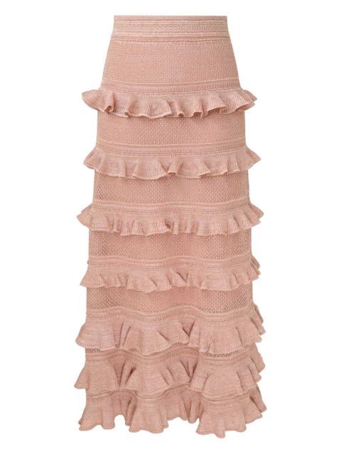 REBELLION FRILL MIDI SKIRT