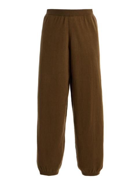 Olia Knit Wool-Blend Joggers brown