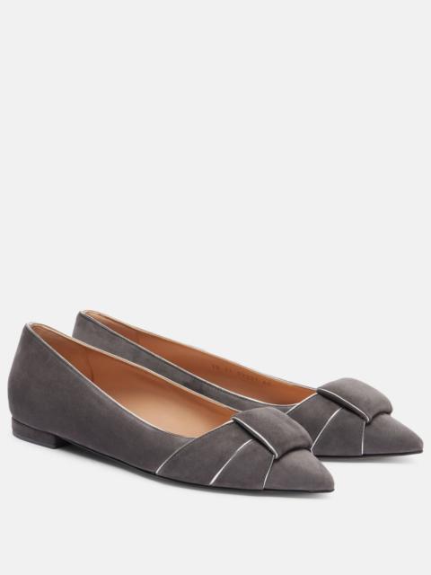 Suede ballet flats