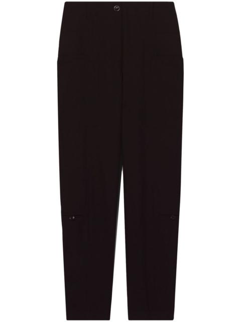high-waisted tailored trousers