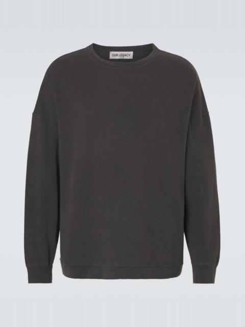 Slack cotton and linen-blend sweatshirt