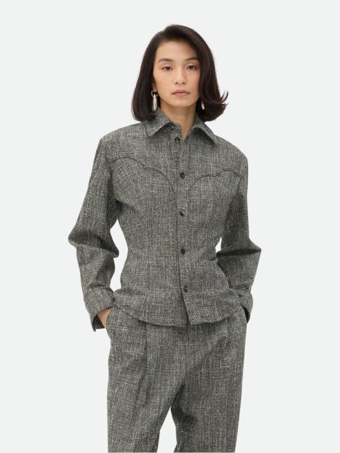 Melange Viscose And Silk Shirt