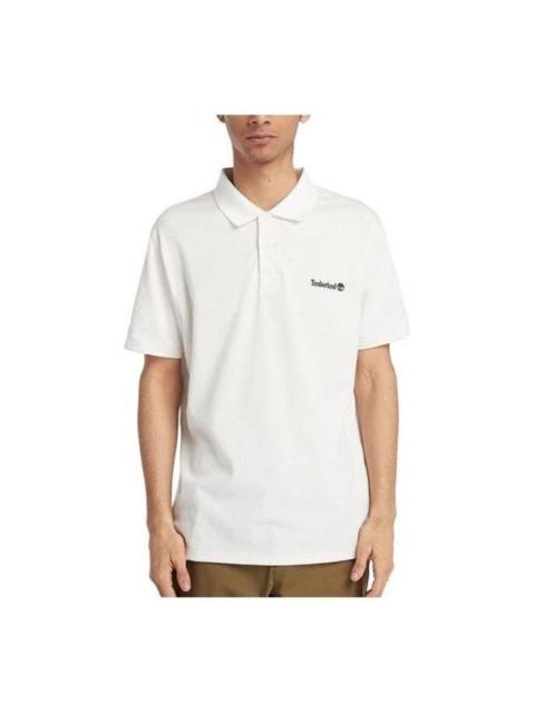 Timberland Retro White Moisture-Wicking Polo Shirt 'White' A2ND5-CM9