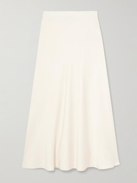 Stretch-silk Satin Midi Skirt