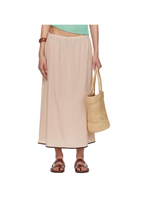 SSENSE Exclusive Pink Silk Maxi Skirt