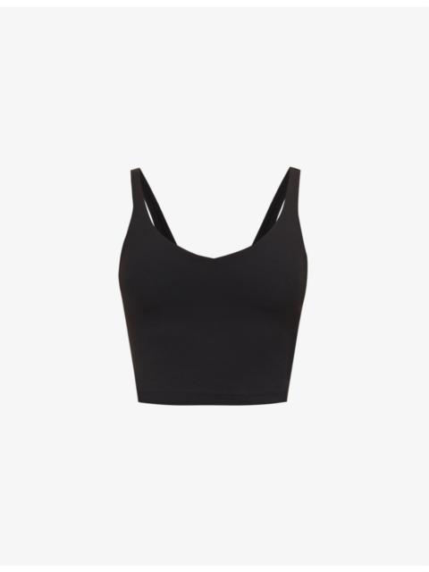 Align cropped stretch-knit top